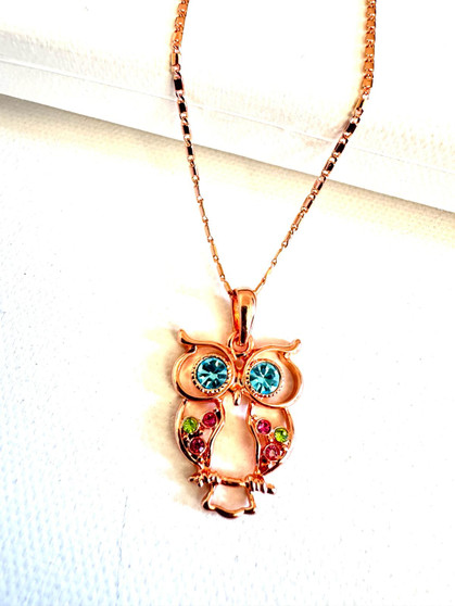 Wise Owl Emblem Necklace