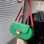 Pink & Green Half Round Candy Color Women Handle and Crossbody Bag