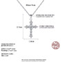Dazzling Cross Sterling Silver and Zircon Pendant Necklace