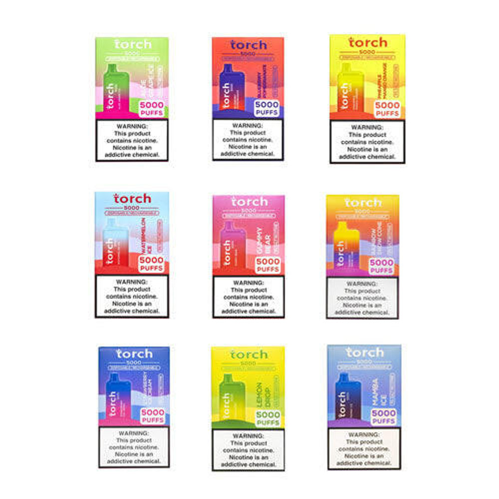 TORCH 5% SALT NIC RECHARGEABLE DISPOSABLE 5000 PUFFS 13ML