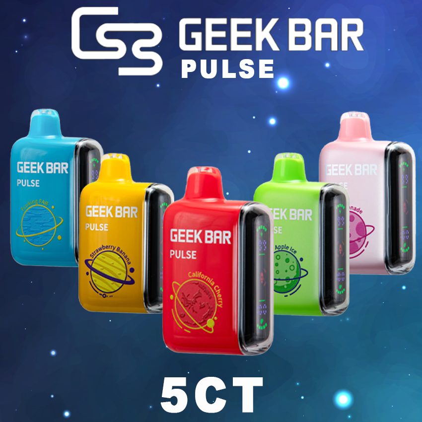 geek bar pulse 5 pack Geek Bar Pulse X 25K Disposable 18mL (5/pack) – LA Vapor Inc main image 1