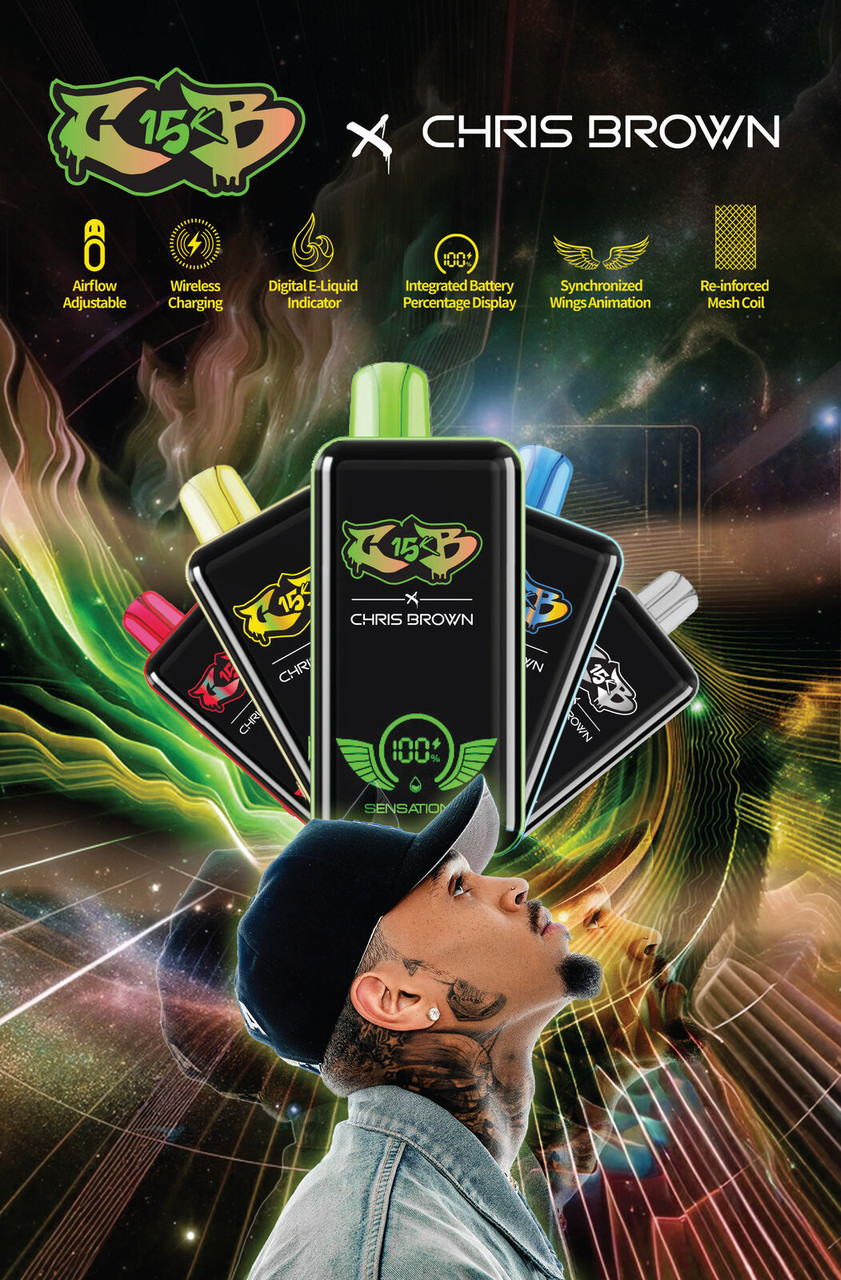 CHRIS BROWN CB15K 5% NICOTINE 15,000 PUFFS 15ML