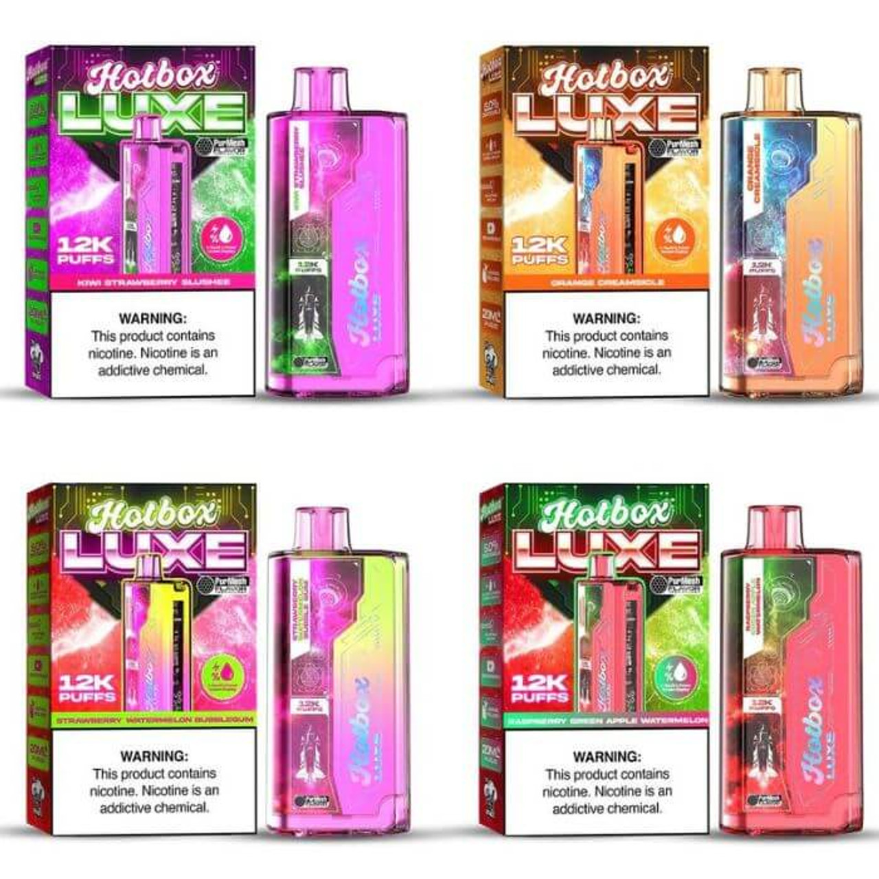 HOTBOX LUXE BY THE PUFF BRANDS 5% NICOTINE 12,000 PUFFS