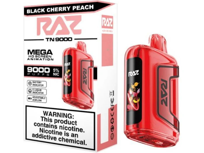 RAZ TN9000 12ML 9000 PUFFS (BLACK CHERRY PEACH - FLAVOR)