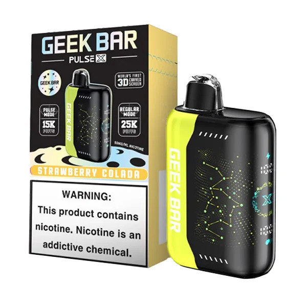 GEEK BAR PULSE X 5% NIC 25,000 PUFFS VAPE **STRAWBERRY COLADA**