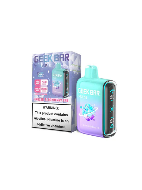 GEEK BAR PULSE 5% NIC 15000 PUFFS VAPE **FROZEN BLACKBERRY FAB - FROZEN EDITION**