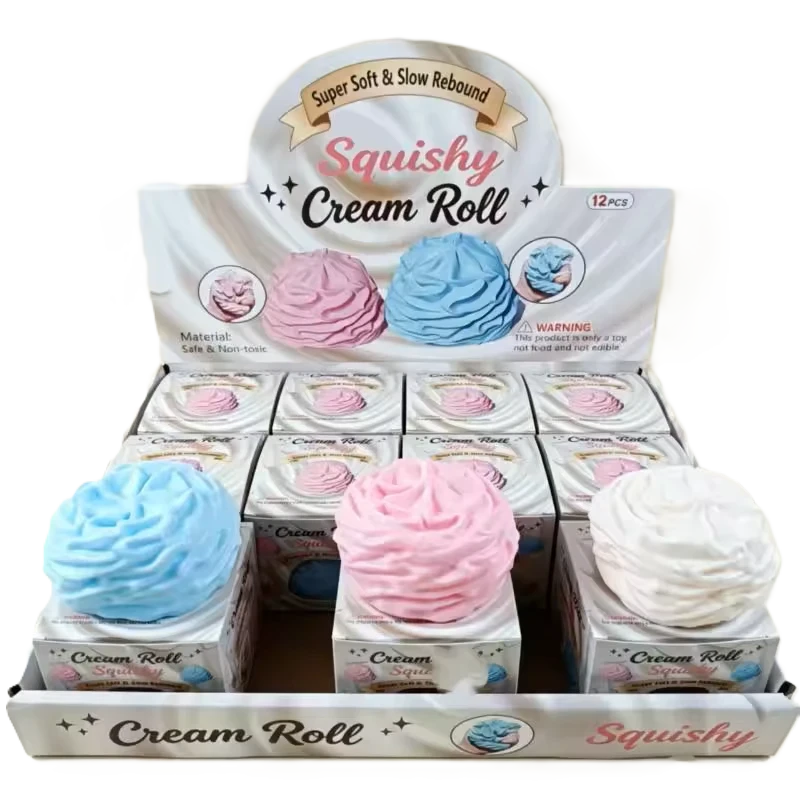 CREAM ROLL SQUEEZE SQUISH TOY