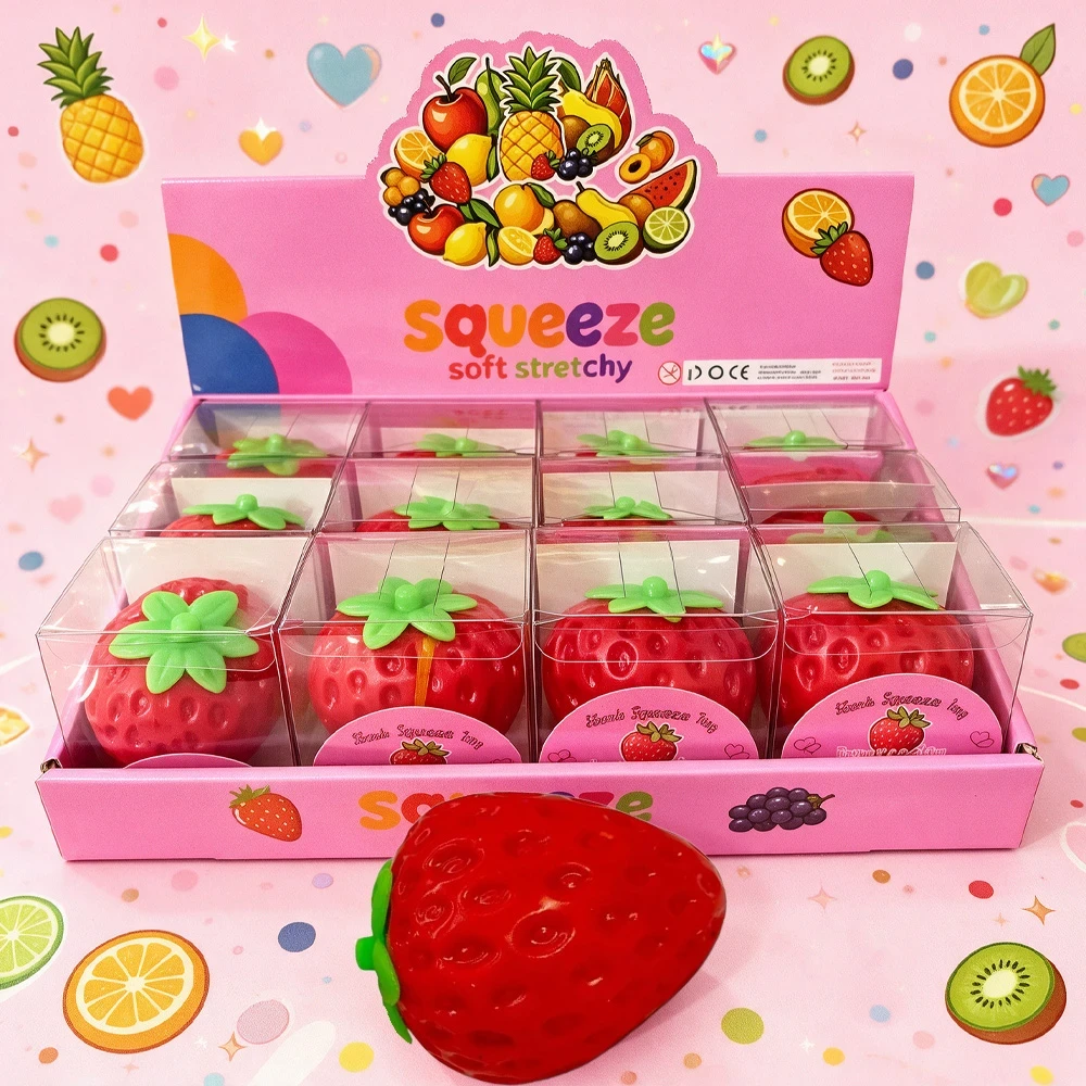 CRUNCHY STRAWBERRY SQUISH TOY