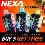 NEXA ULTRA II 50,000 PUFFS DISPOSABLE Buy 3 Get 1 Free