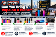Can You Bring a Vape on a Plane? TSA and Airline Rules for Disposables, Pods, E-Liquid and Spare Batteries