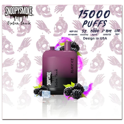 SNOOPY SMOKE BLACK ICE 15K PUFFS VAPE