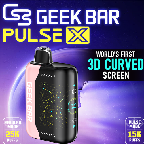 GEEK BAR PULSE X 25,000 PUFFS DISPOSABLE VAPE - WHITE PEACH RASPBERRY