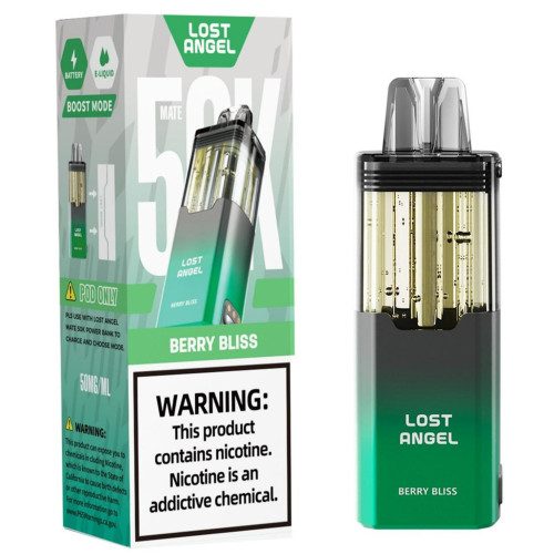 Lost Angel Mate 50,000 puffs disposable vape pod with premium curved design