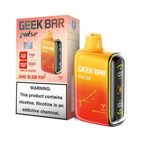 GEEK BAR PULSE 5% NIC 15000 PUFFS VAPE - OMG BLOW POP
