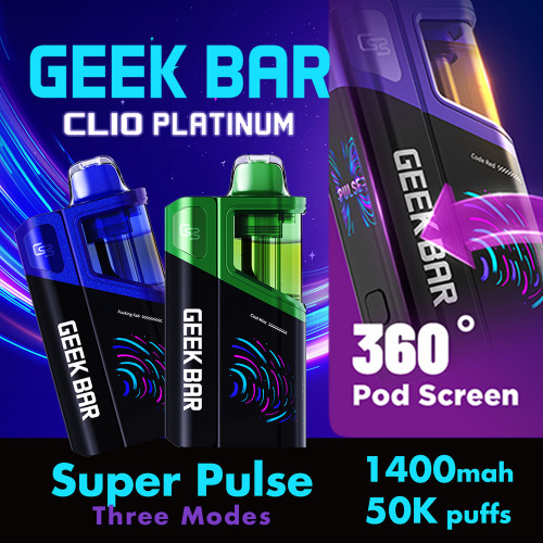 GEEK BAR CLIO PLATINUM 50k PUFFS DISPOSABLE VAPE (FULL KIT)