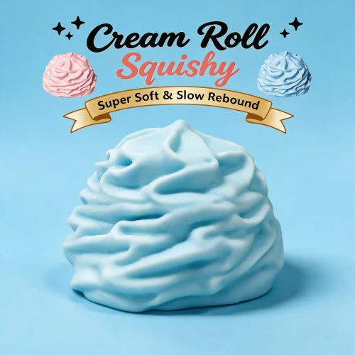 CREAM ROLL SQUEEZE SQUISH TOY