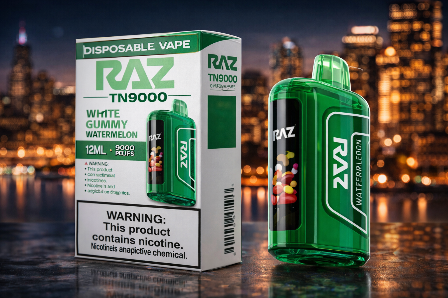 RAZ TN9000 White Gummy Watermelon Disposable Vape Review (9000 Puffs Flavor  Guide)