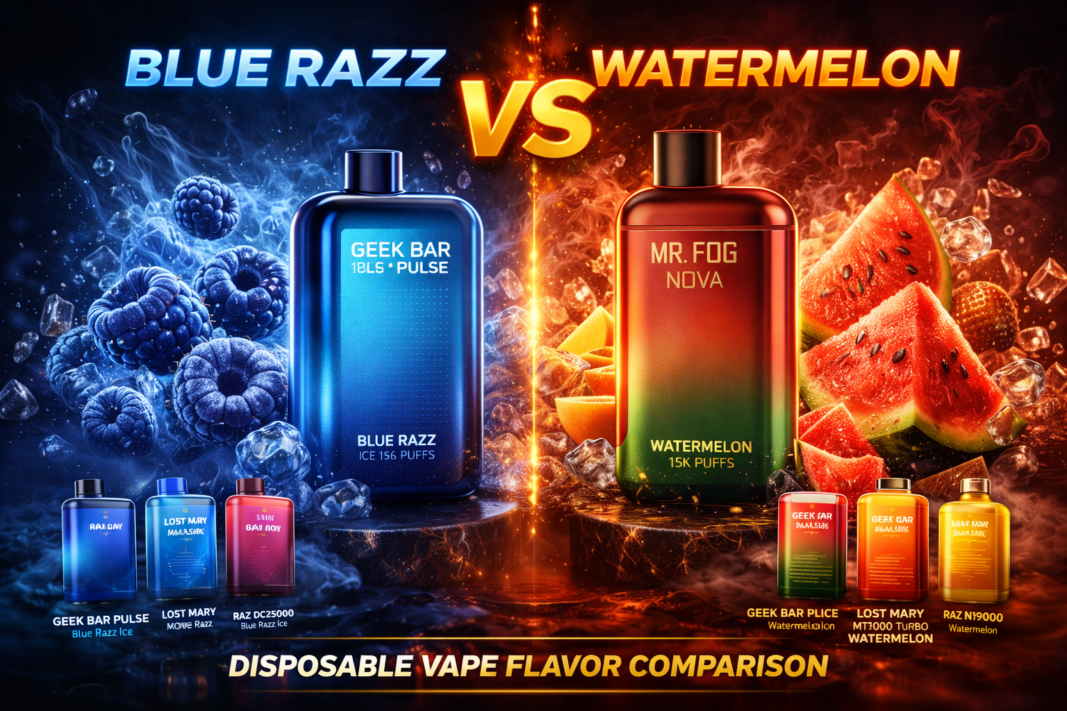 Blue Razz vs Watermelon Disposable Vape Flavor – Which One Is Better in ...