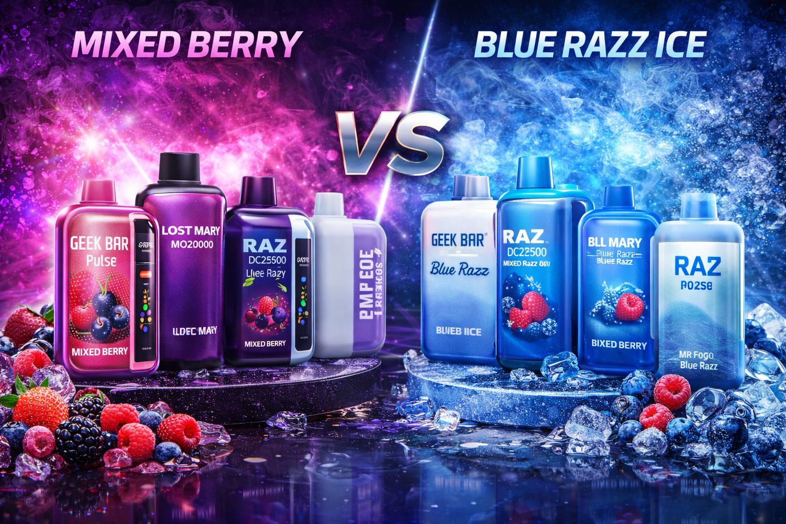 Mixed Berry vs Blue Razz Ice Disposable Vape Flavor – Which Is Better ...