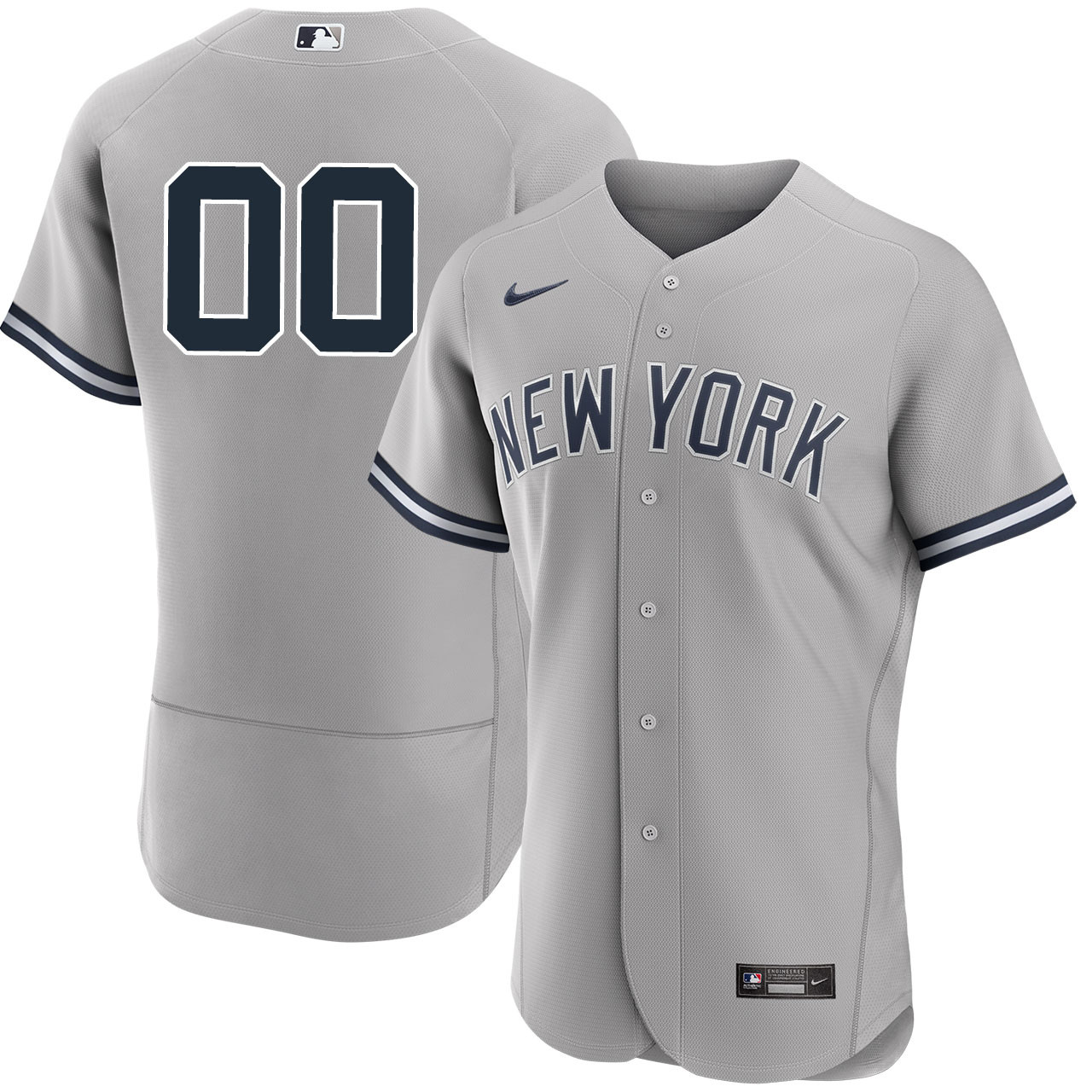 NY Yankees Replica Personalized Youth Road Jersey