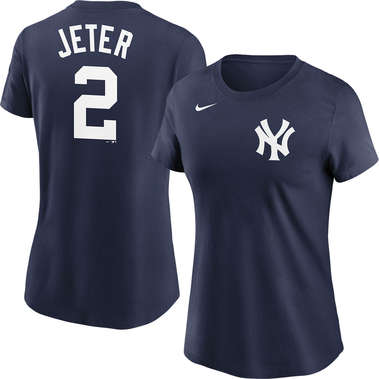 Women's New York Yankees Nike Navy Fashion V-Neck T-Shirt