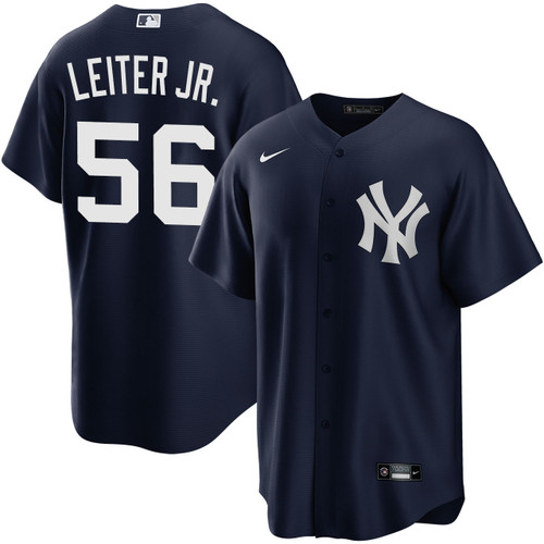 Men's New York Yankees NIKE® Mark Leiter Jr. Alternate Navy Jersey at SportsWorldNewYork