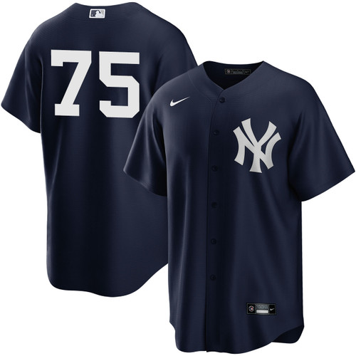 Men's New York Yankees NIKE® Camilo Doval Alternate Navy Player Jersey at SportsWorldNewYork