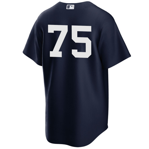 Men's New York Yankees NIKE® Camilo Doval Alternate Navy Player Jersey at SportsWorldNewYork