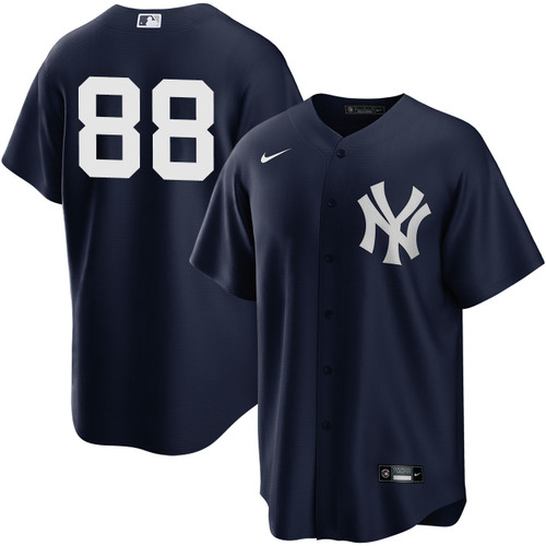 Men's New York Yankees NIKE® Jayvien Sandridge Alternate Navy Player Jersey at SportsWorldNewYork