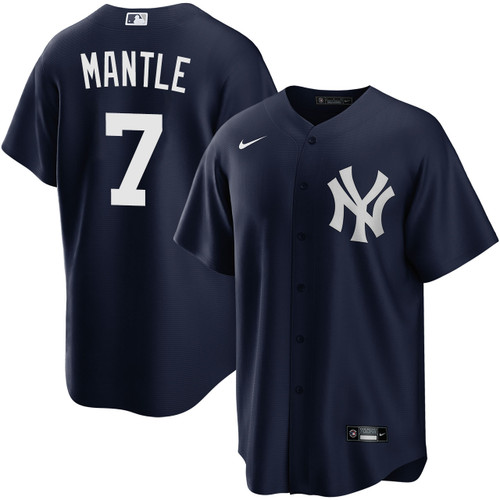 Men's New York Yankees NIKE® Mickey Mantle Alternate Navy Jersey at SportsWorldNewYork