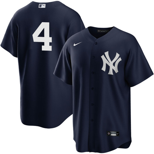 Men's New York Yankees NIKE® Lou Gehrig Alternate Navy Player Jersey at SportsWorldNewYork