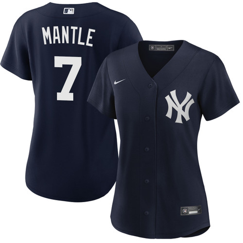 Women's New York Yankees NIKE® Mickey Mantle Alternate Navy Jersey at SportsWorldNewYork