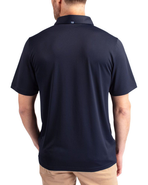 Men's New York Yankees Cutter & Buck Navy Blue Forge Four-Way Stretch Polo