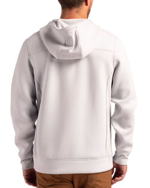 Men's New York Yankees Cutter & Buck Solitare Roam Buttery-Soft Knit Half Zip Hooded Pullover