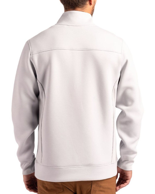 Men's New York Yankees Cutter & Buck Solitare Roam Buttery-Soft Knit Quarter Zip Jacket