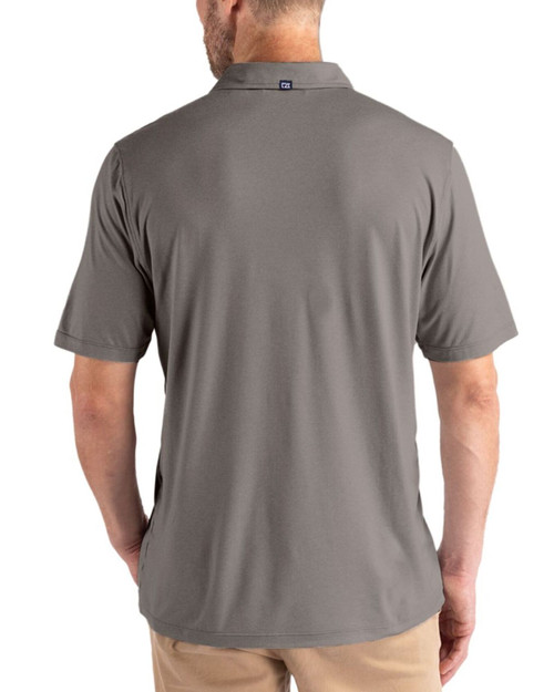 Men's New York Yankees Cutter & Buck Elemental Grey Coastline Double Peached Polo
