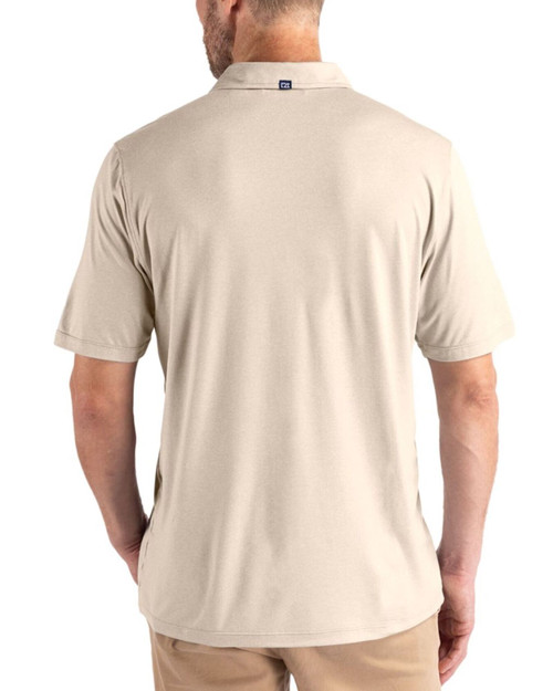 Men's New York Yankees Cutter & Buck Wheat Coastline Double Peached Polo