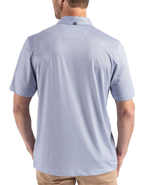 Men's New York Yankees Cutter & Buck Navy Blue Pike Diamond Dot Print Polo