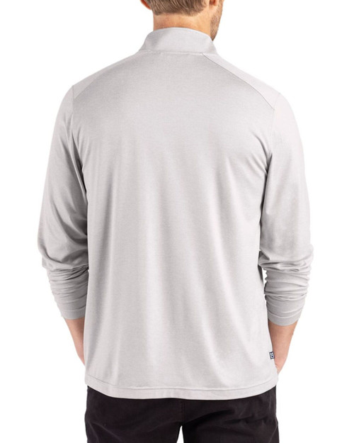 Men's New York Yankees Cutter & Buck Concrete Coastline Double Peached Quarter Zip Pullover