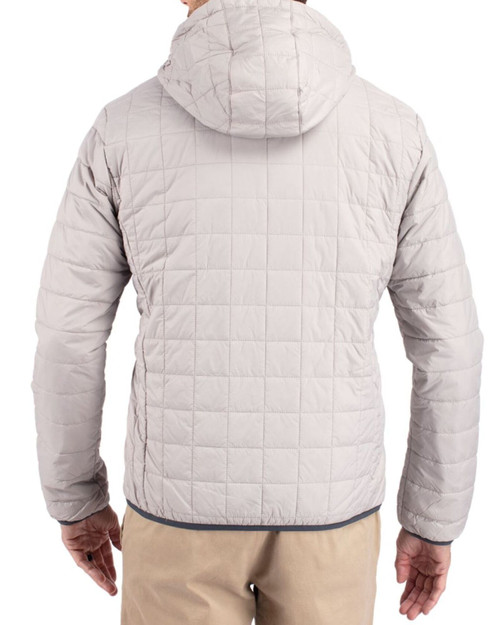 Men's New York Yankees Cutter & Buck Polished Rainier Insulated Puffer Full Zip Hooded Jacket Jacket