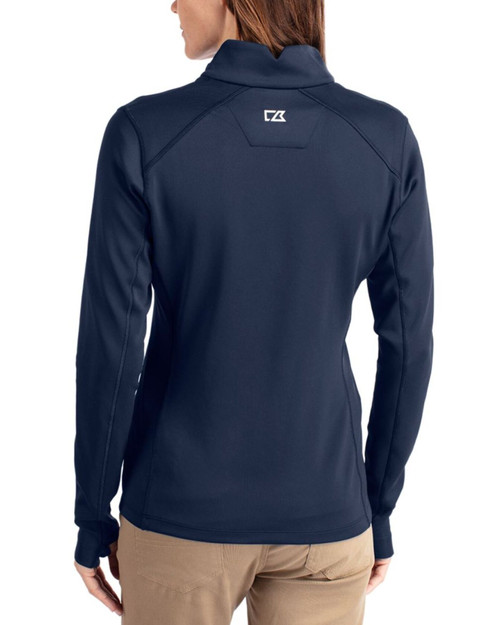 Women's New York Yankees Cutter & Buck Liberty Navy Traverse Stretch Quarter Zip