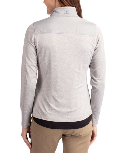 Women's New York Yankees Cutter & Buck Polished Stealth Hybrid Quilted Windbreaker Jacket