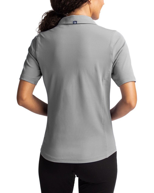 Women's New York Yankees Cutter & Buck Polished Virtue Featherlight Pique Polo