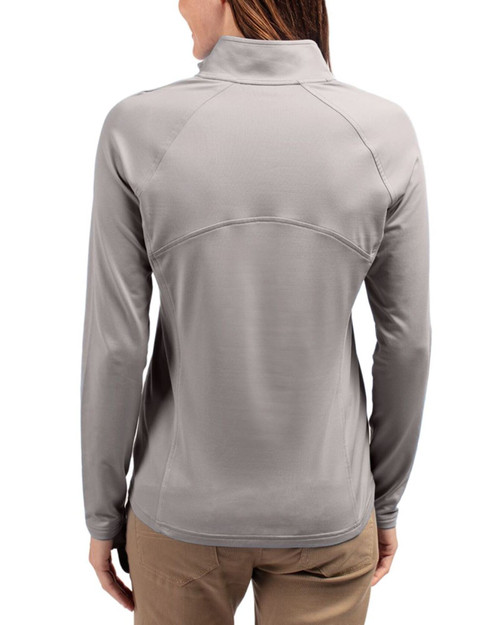 Women's New York Yankees Cutter & Buck Polished Adapt Soft Knit Stretch Half Zip Pullover