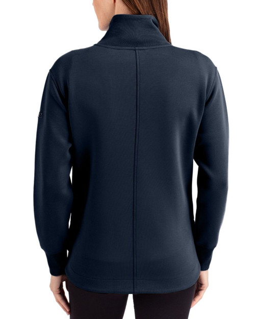 Women's New York Yankees Cutter & Buck Navy Blue Roam Buttery-Soft Knit Full Zip Jacket