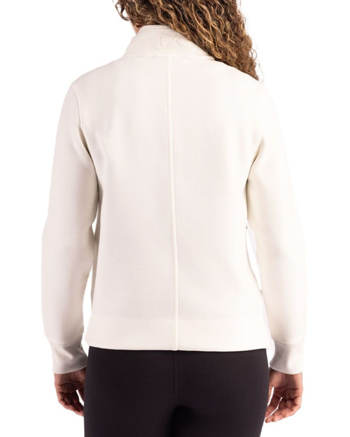 Women's New York Yankees Cutter & Buck Shell Roam Buttery-Soft Knit Quarter Zip Pullover