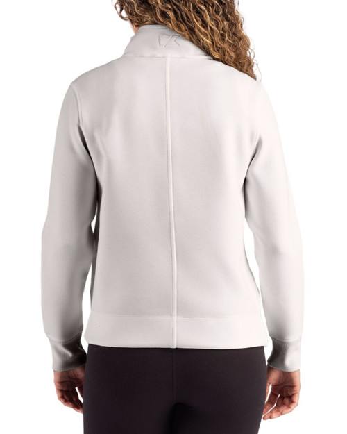 Women's New York Yankees Cutter & Buck Solitare Roam Buttery-Soft Knit Quarter Zip Pullover