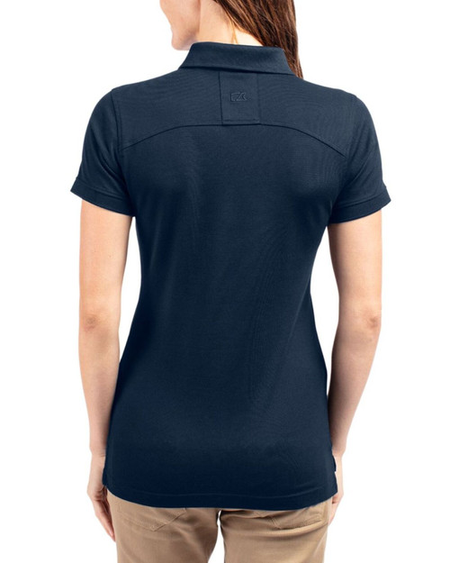 Women's New York Yankees Cutter & Buck Liberty Navy Advantage Epic Confidence Tri-Blend Pique Polo