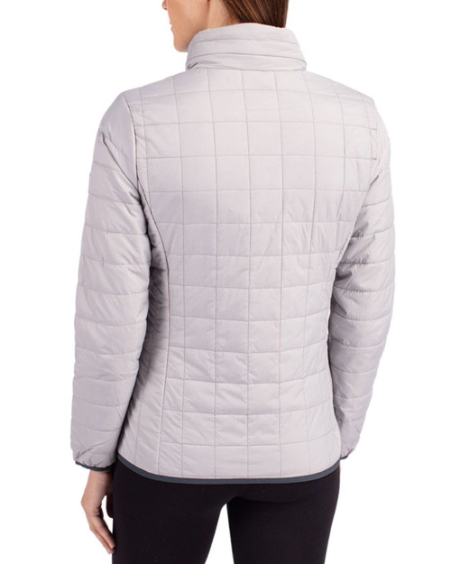 Women's New York Yankees Cutter & Buck Polished Rainier Insulated Puffer Full Zip Jacket