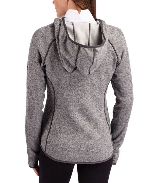 Women's New York Yankees Cutter & Buck Polished Heather Mainsail Sweater-Knit Full Zip Hooded Jacket